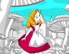 Alice In Wonderland - Omaľovanka Alica v krajine zázrakov